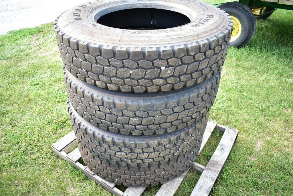 (4) 295/75R22.5 Tires - Sells Together