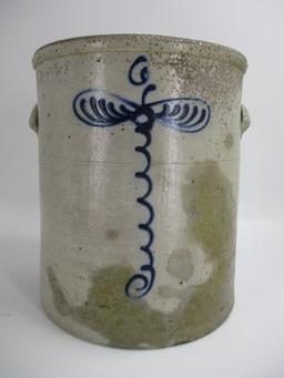 6 Gal. Decorated Eastern American Crock w/ Dragonfly