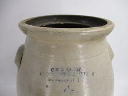 4 Gal. Decorated C.F. Brown Crockery St. John Nebraska Churn