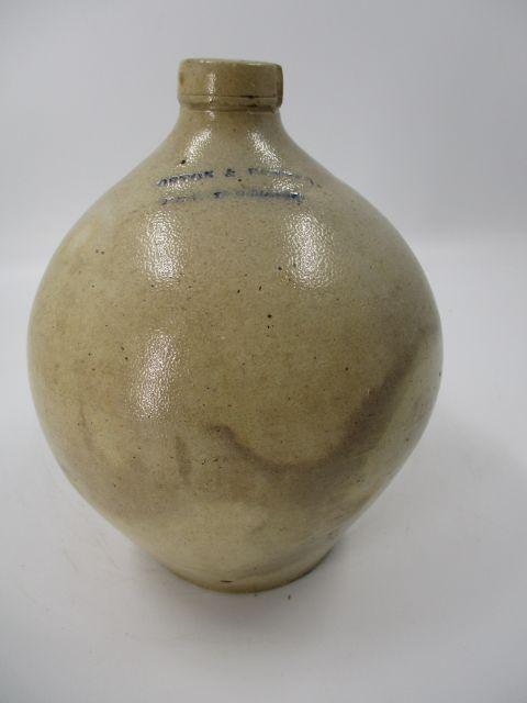 1 Gal. Salt Glaze Ovoid Jug - Orton & Fenton