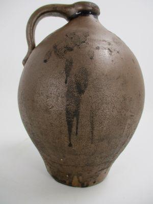 1 Gal. Decorated Ovoid Redware Jug