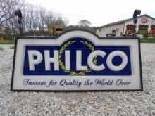 Philco "Famous For Quality the World Over" Lighted Sign