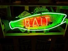 Fish - Bait Neon Porc. Sign