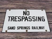 Sand Springs Railway Porc. Sign