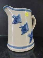 White Hall Stoneware Blue Bird Pitcher