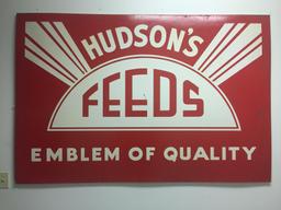 Hudson Feeds Tin Sign