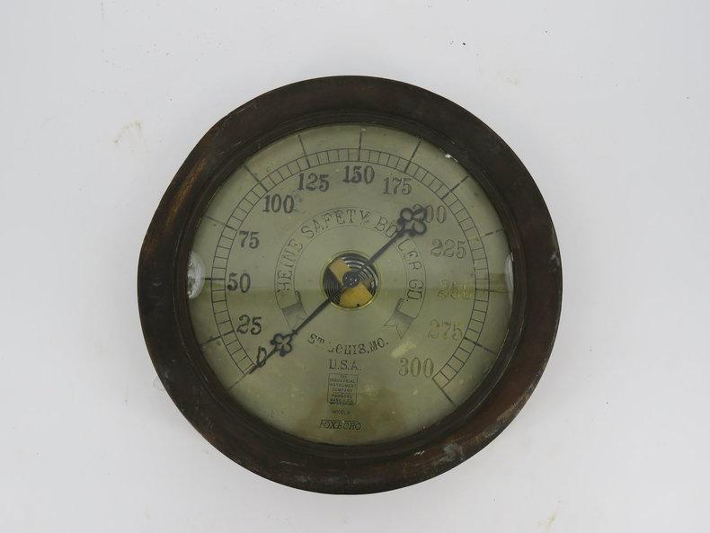 Brass open center boiler gauge "ASIS"