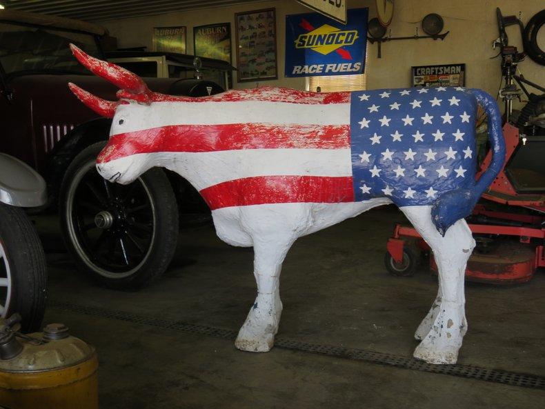 Painted American Flag bull