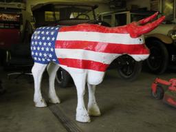 Painted American Flag bull