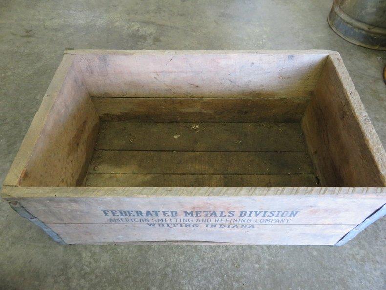 Federated Metals Division vintage wooden crate