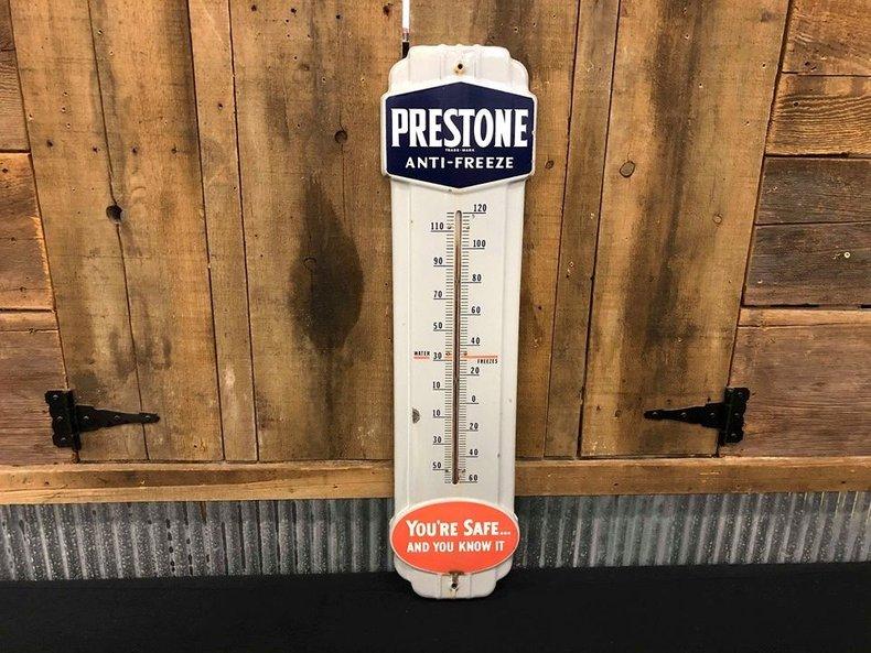 Porcelain Prestone Anti-Freeze Thermometer