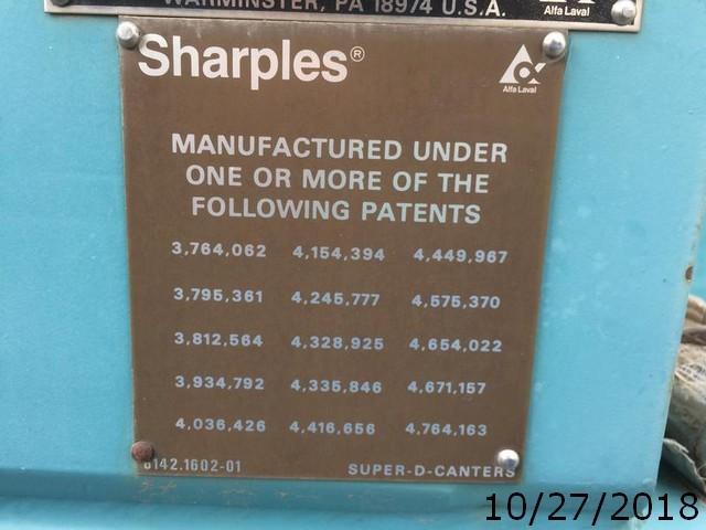 SHARPLES DS-705 SUPER D CANDER SN: 94-DS705-005