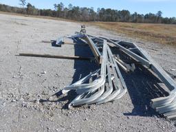 QTY OF METAL TRUSSES (LENGTH UNKNOWN), AS-IS, CONDITION UNKNOWN