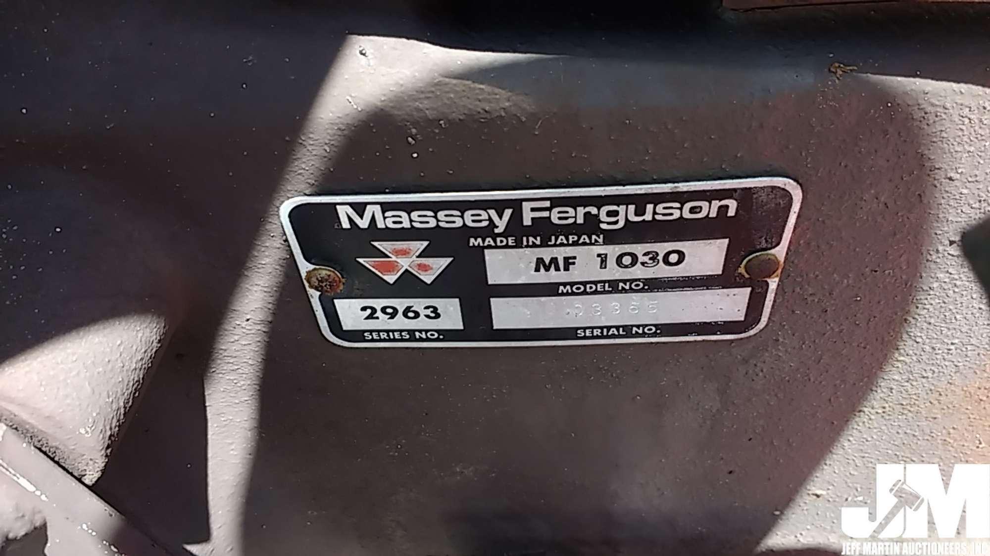 MASSEY FERGUSON 1030 SN: 03365