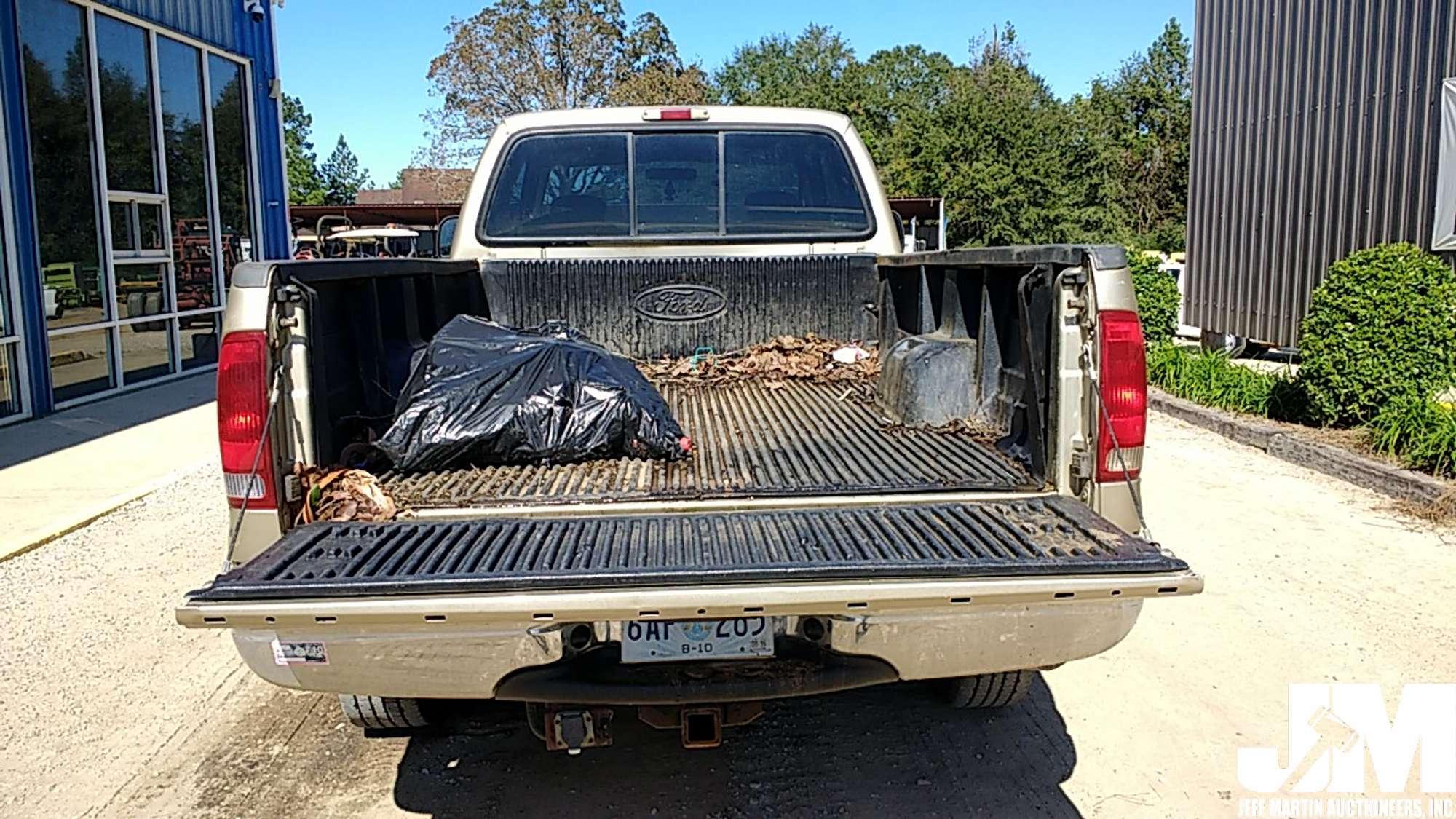 2001 FORD F-250XLT SD VIN: 1FTNX21S21EC99427