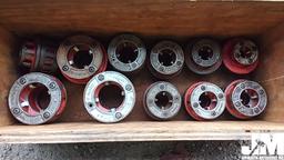 (11) RIDGID HAND PIPE THREADING DIES RANGING FROM 1/2" TO