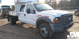 2006 FORD F-550XL SUPER DUTY VIN: 1FDAW56P16EB92525 S/A DUMP TRUCK