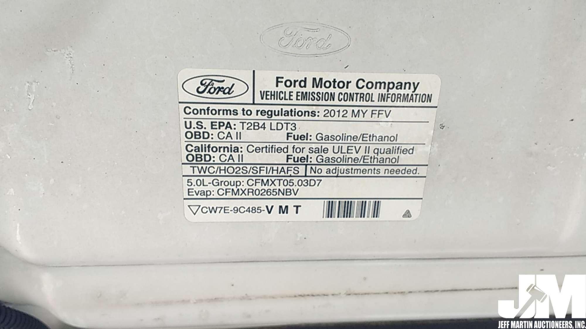 2012 FORD F-150XL VIN: 1FTNF1CFXCKD80676 PICKUP