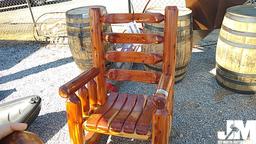 CEDAR LOG ROCKER, AMISH BUILT