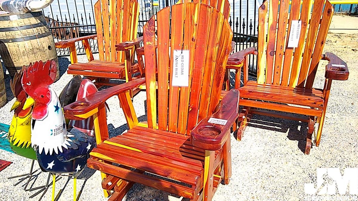 CEDAR GLIDER ROCKER, AMISH BUILT