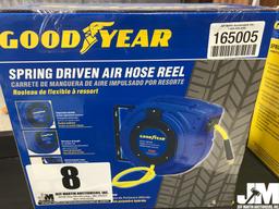 (UNUSED) GOODYEAR 3/8" X 50' SPRING DRIVEN AIR HOSE REEL