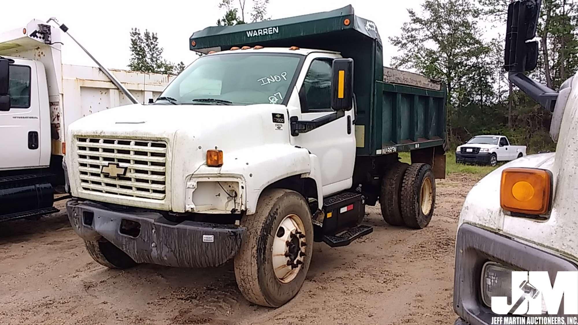 2007 CHEVROLET C7500 VIN: 1GBM7C1367F400812 S/A DUMP TRUCK