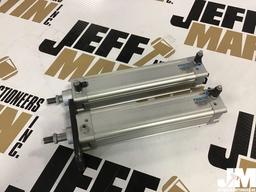 QTY OF (2) FESTO DNC-63-250-PP–......A STANDARD PNEUMATIC CYLINDERS