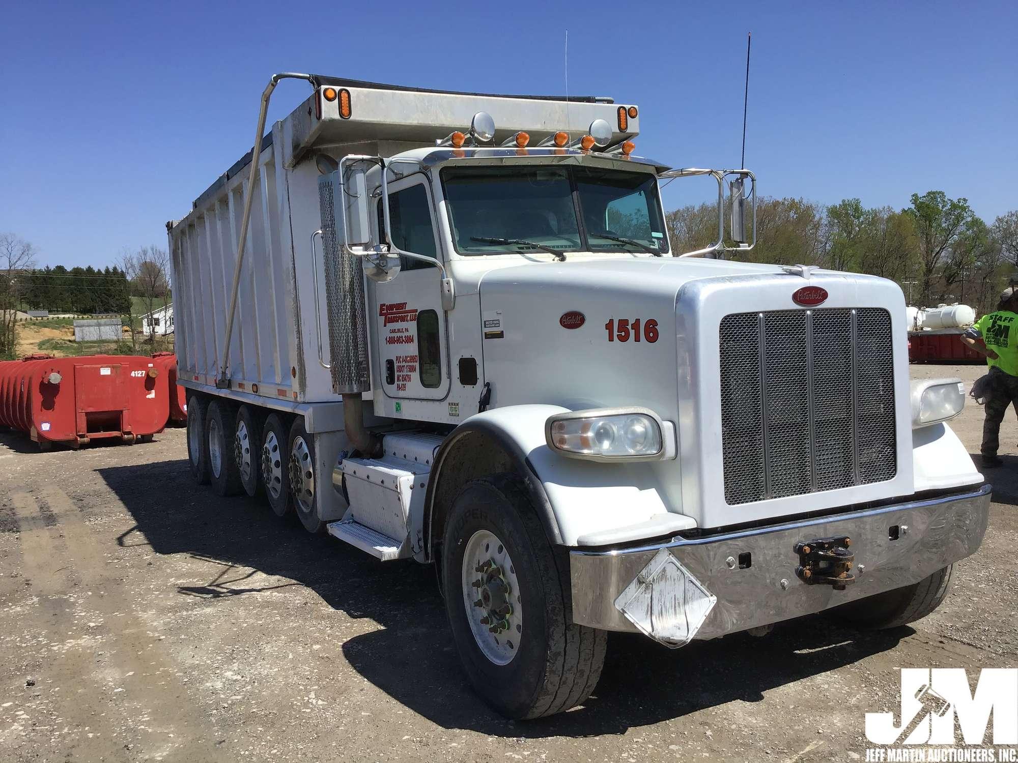 2014 PETERBILT 367 QUINT AXLE DUMP TRUCK VIN: 1NPTX4EX0ED228028