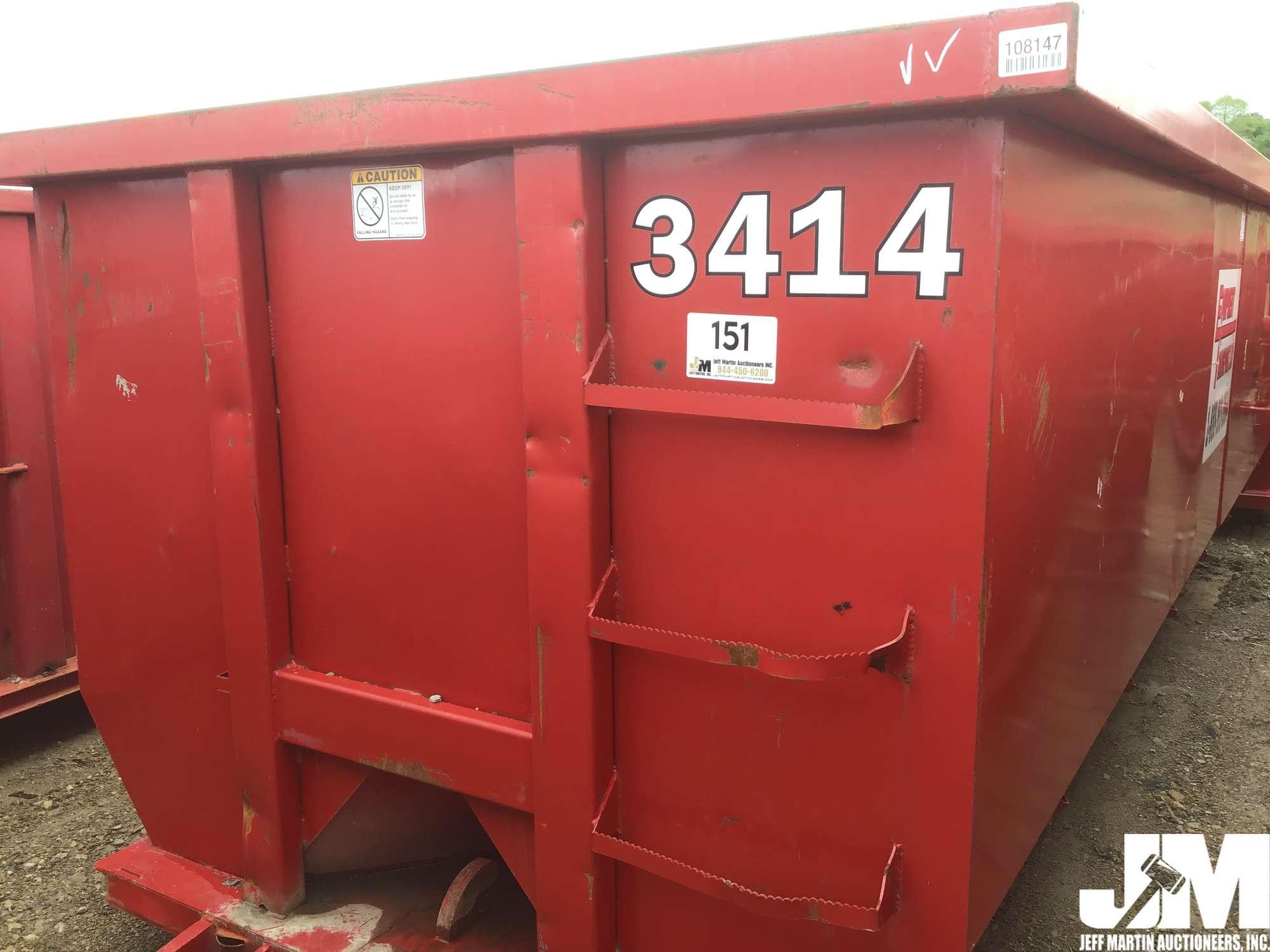 NORTHEAST 30 CY TUB STYLE ROLL-OFF CONTAINER SN: 58559