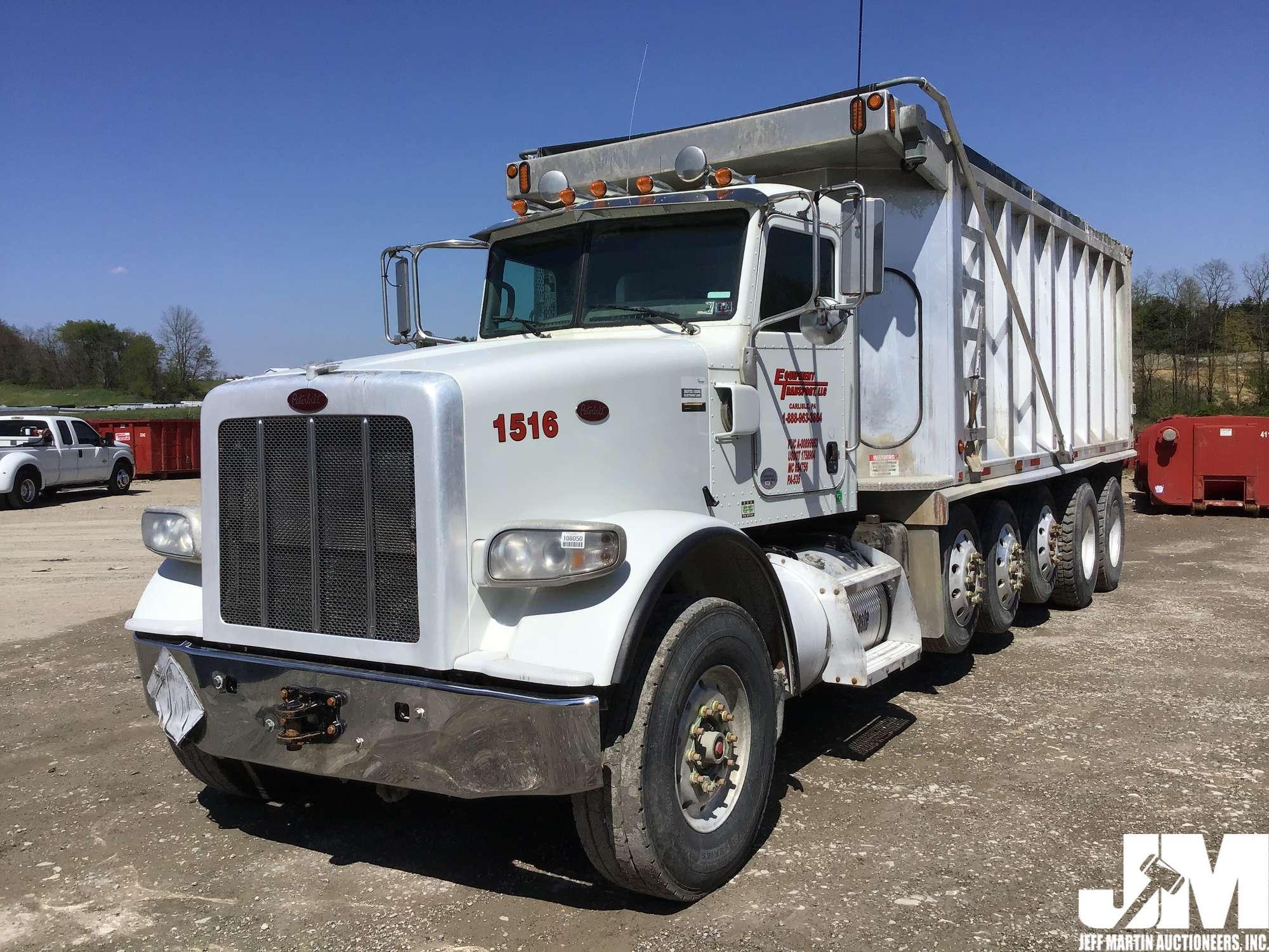 2014 PETERBILT 367 QUINT AXLE DUMP TRUCK VIN: 1NPTX4EX0ED228028