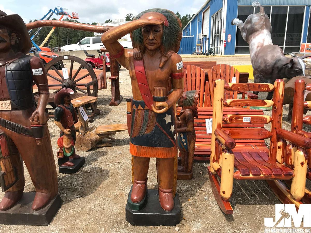 6' TEAK WOOD INDIAN