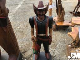 3' TEAK WOOD COWBOY