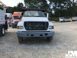 2002 FORD F-650 SINGLE AXLE DUMP TRUCK VIN: 3FDWF65H92MA27655