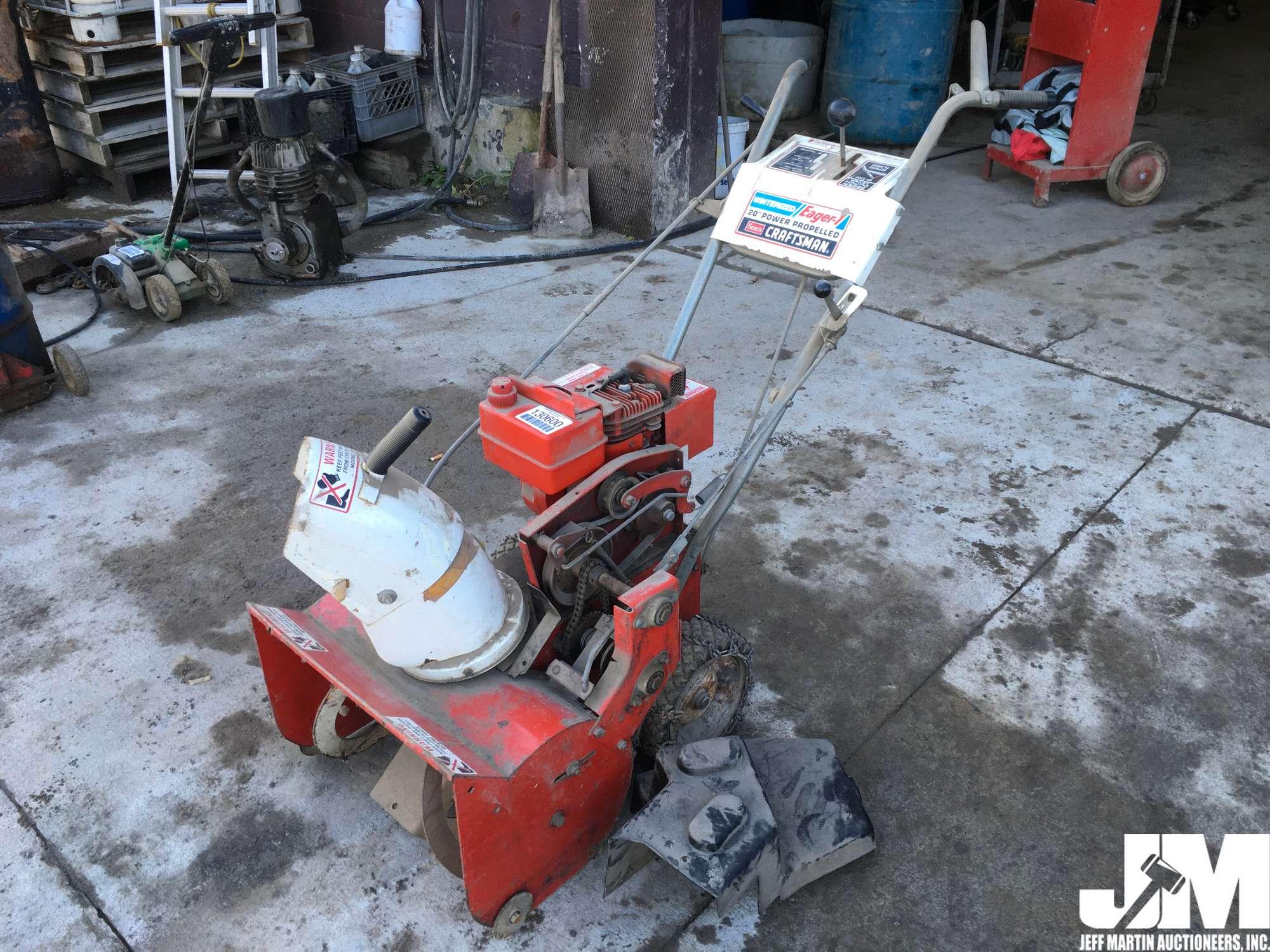 CRAFTSMAN WINTERIZED EAGER 1 WALK BEHIND SNOW BLOWER