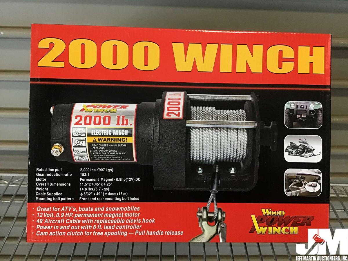 WOOD POWER 2000 LB ELECTRIC WINCH