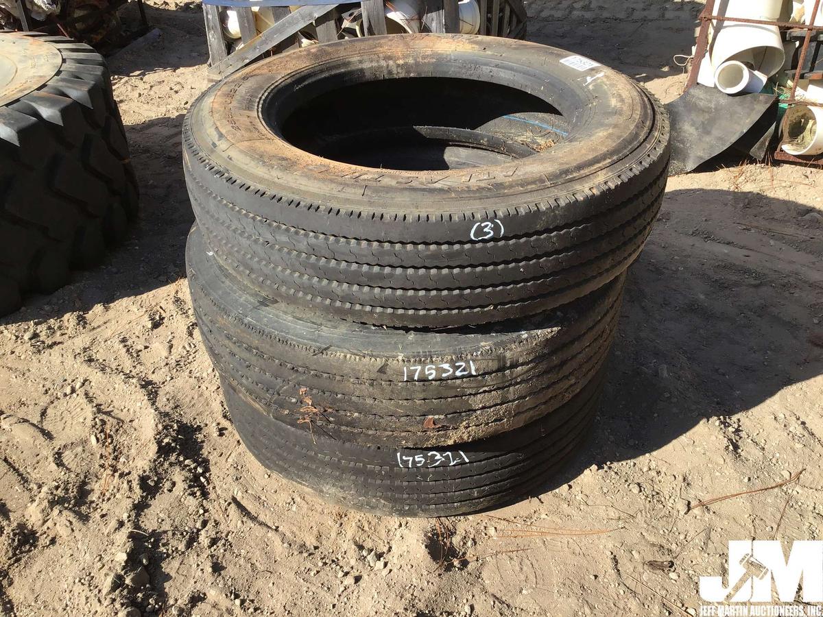 QTY OF (3) 255/70R22.5 TIRES