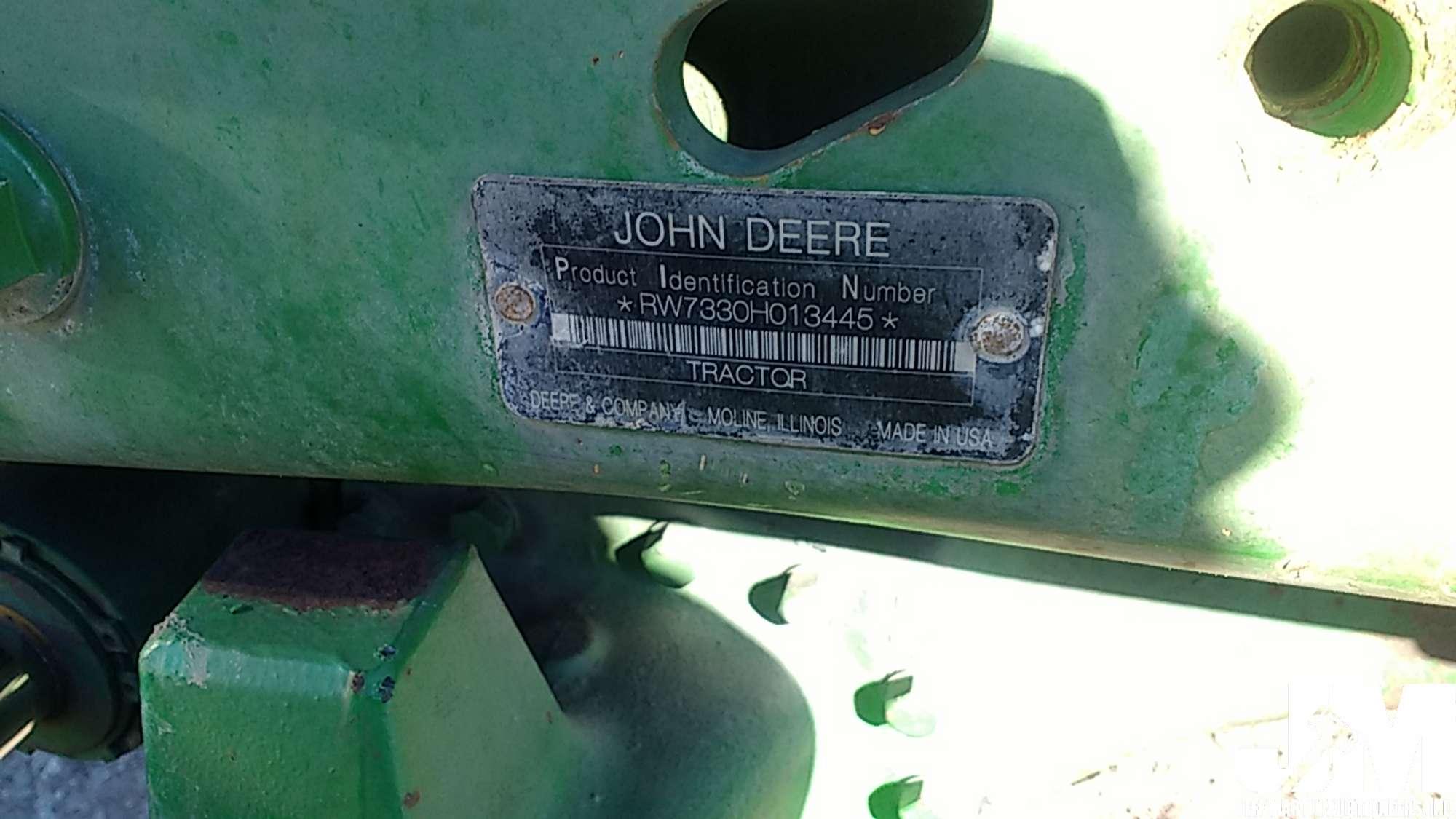 JOHN DEERE 7330 PREMIUM 4X4 TRACTOR SN: 013445