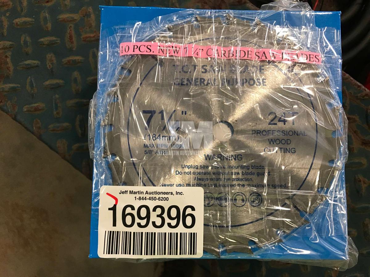 (UNUSED) 10 PC 7 1/4" CARBIDE SAW BLADES