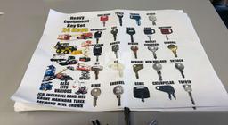 SET OF VARIOUS EQUIPMENT KEYS