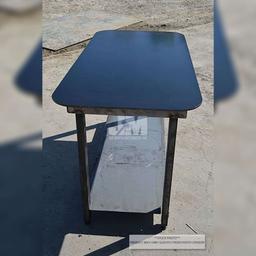 (UNUSED) 30" X 57" STEEL WELDING TABLE W/SHELF, PAINTED