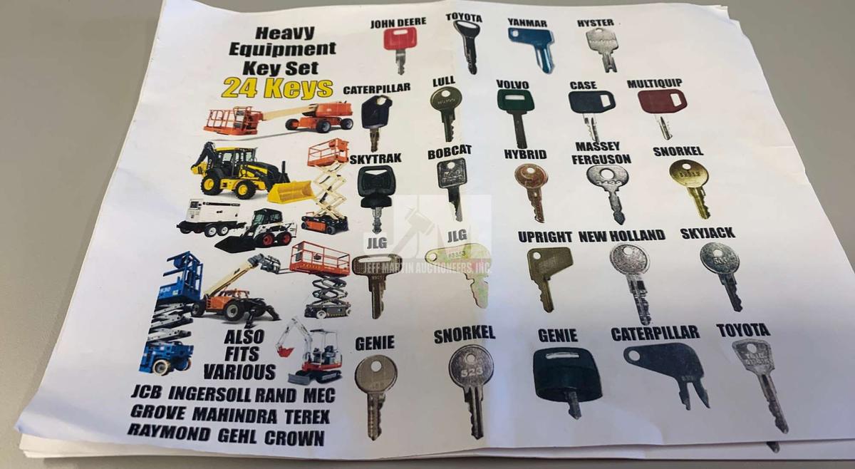 SET OF VARIOUS EQUIPMENT KEYS