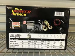 (UNUSED) WOOD POWER 2000 LB ELECTRIC WINCH