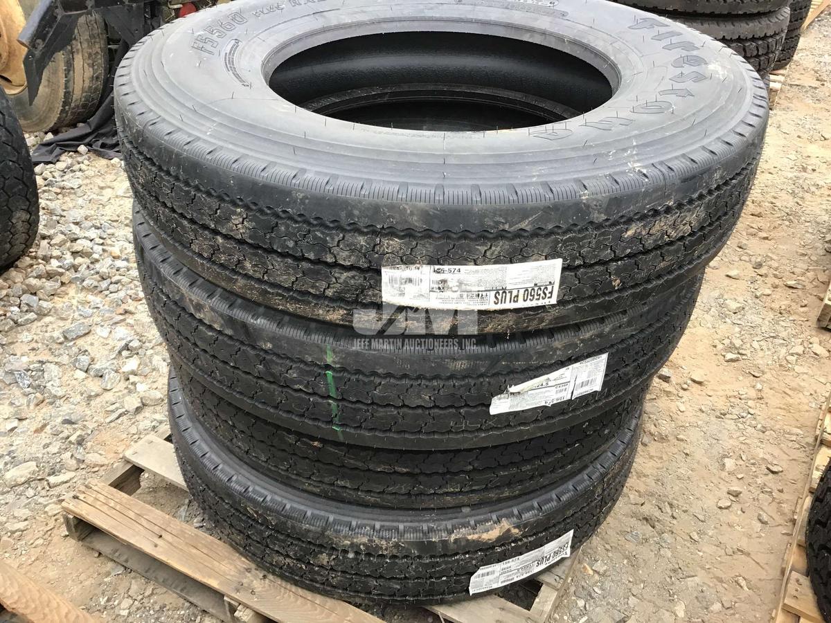 QTY OF (4) 11R24.5 TIRES