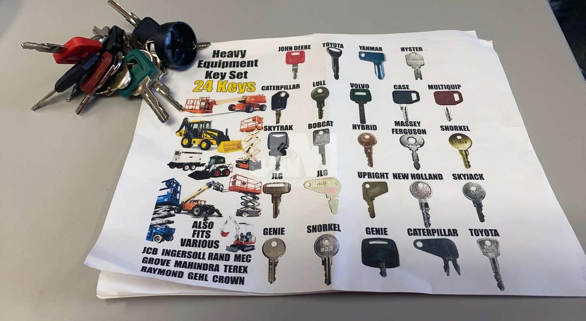 SET OF (24) MISC EQUIPMENT KEYS