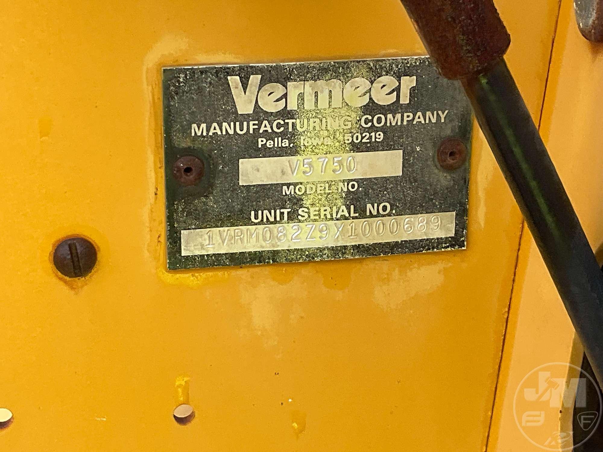 1999 VERMEER V5750 TRENCHER SN: 1VRM082Z9X1000689