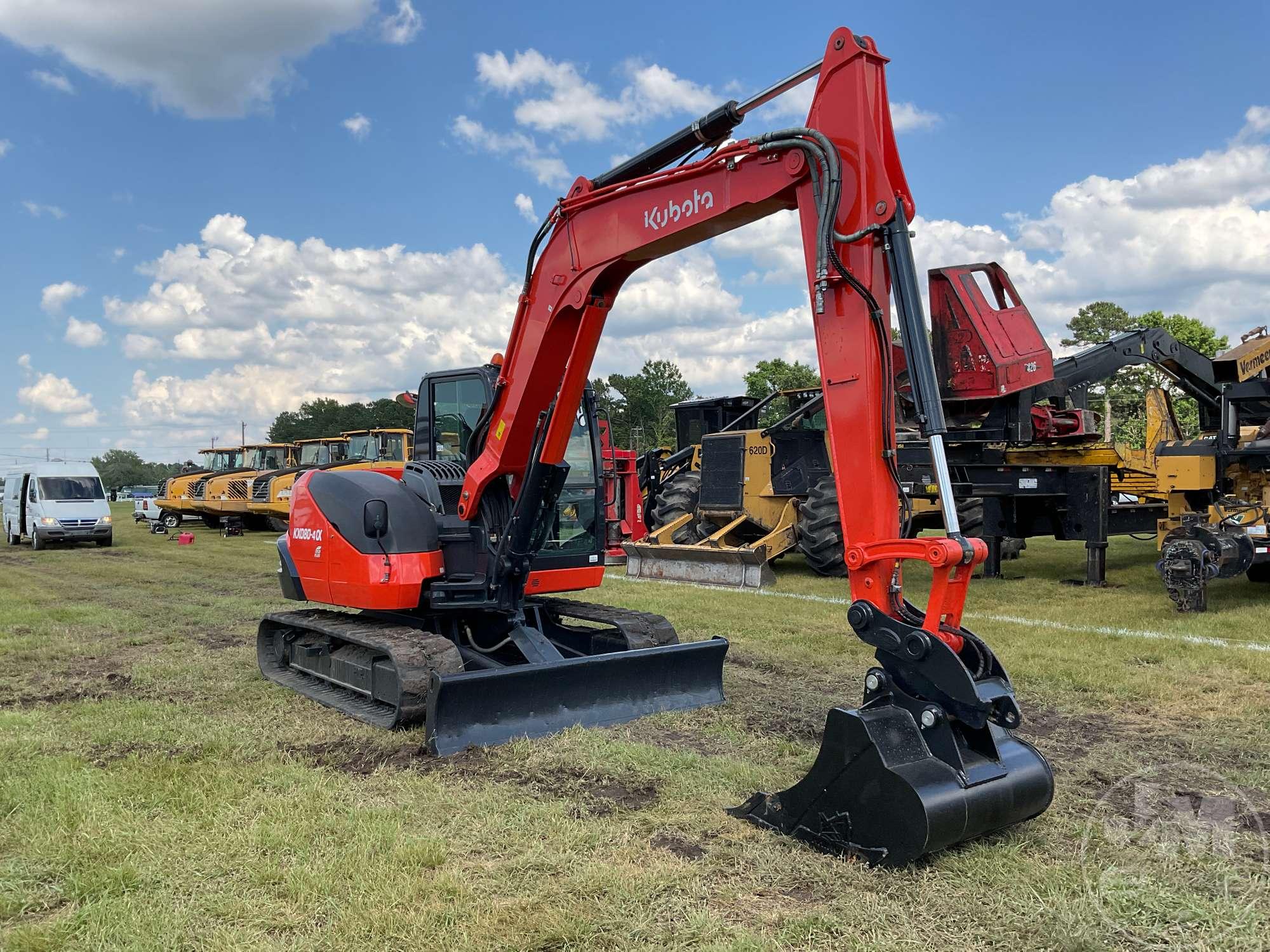 2015 KUBOTA KX080-4 MINI EXCAVATOR SN: JKUK0803A01H34720