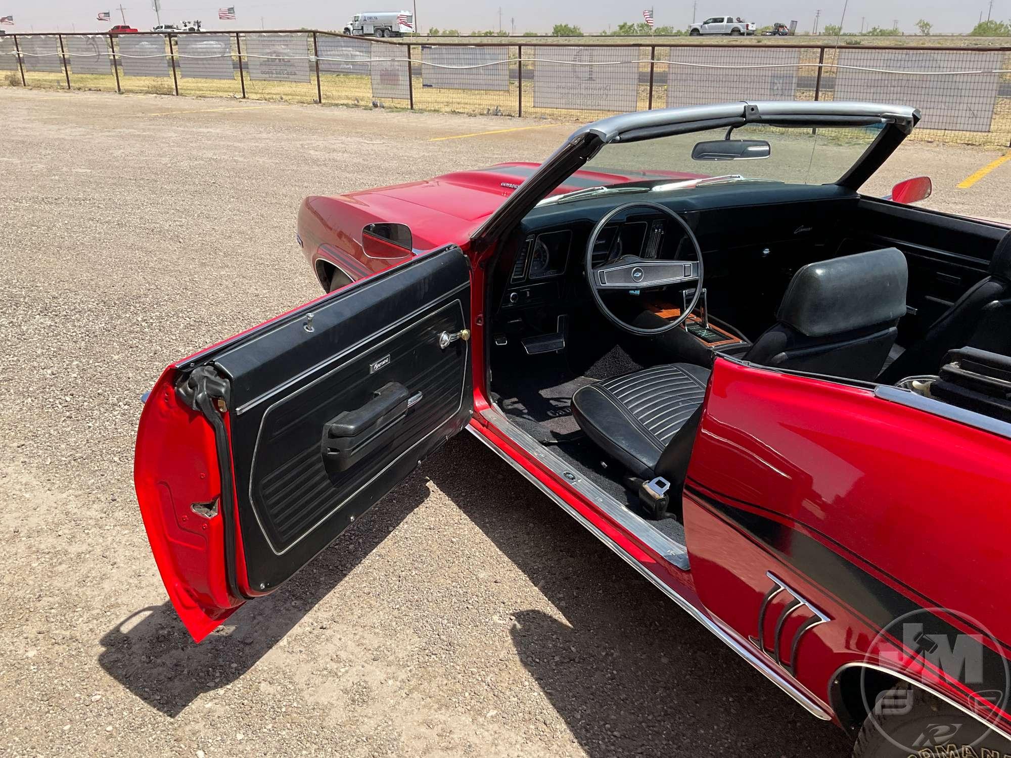 1969 CHEVROLET CAMARO VIN: 124679N649055 CONVERTIBLE