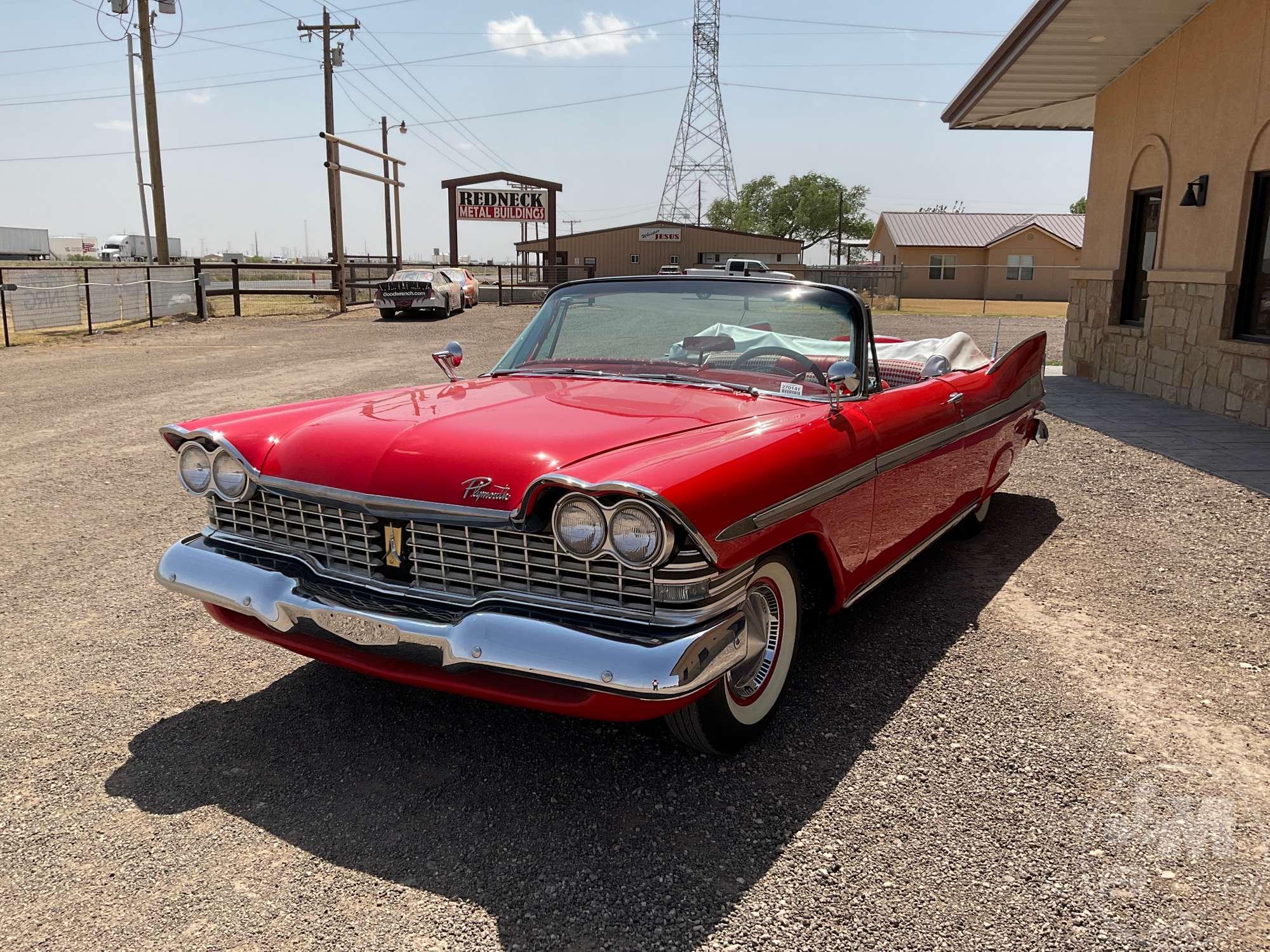 1959 PLYMOUTH FURY VIN: HINH293104890 CONVERTIBLE