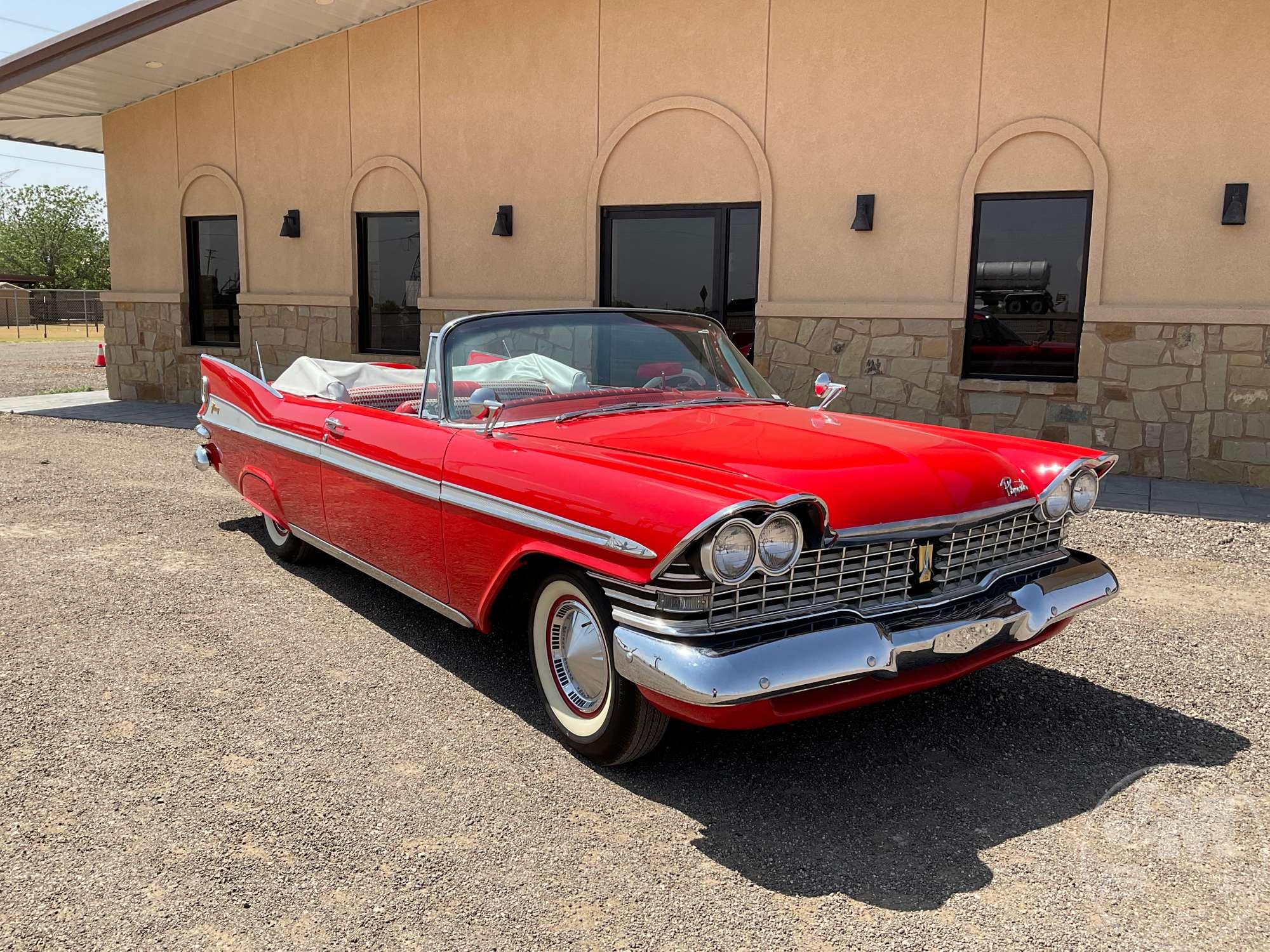 1959 PLYMOUTH FURY VIN: HINH293104890 CONVERTIBLE