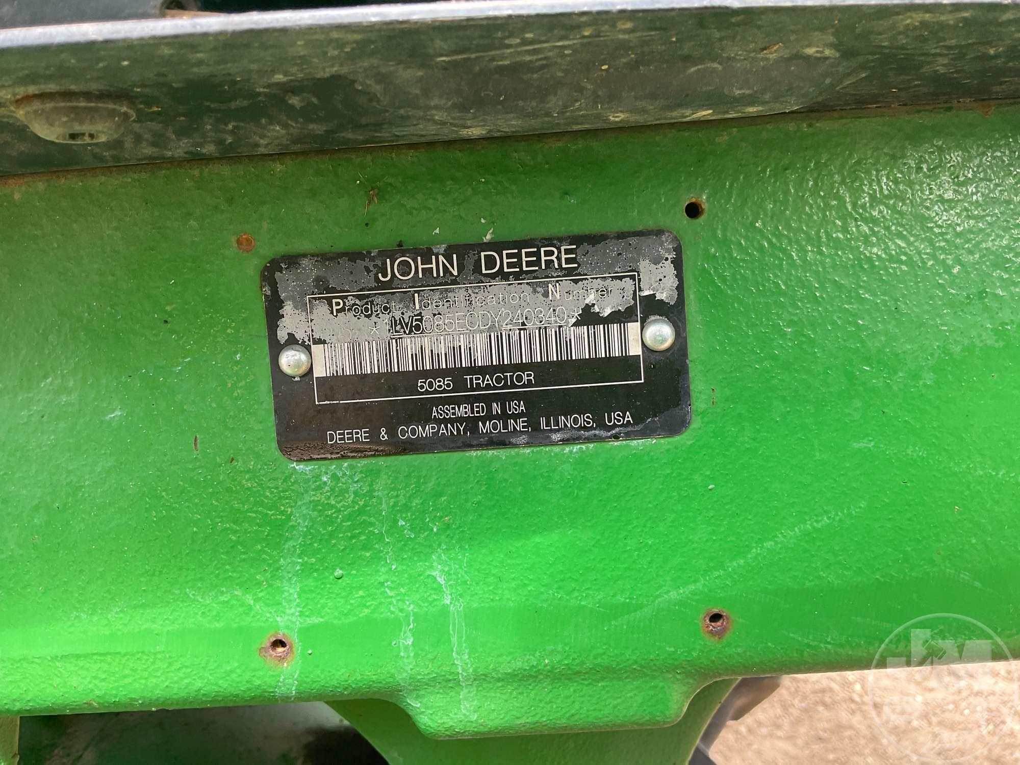 2014 JOHN DEERE 5085E 4X4 TRACTOR W/ LOADER SN: 1LV5085ECDY240340